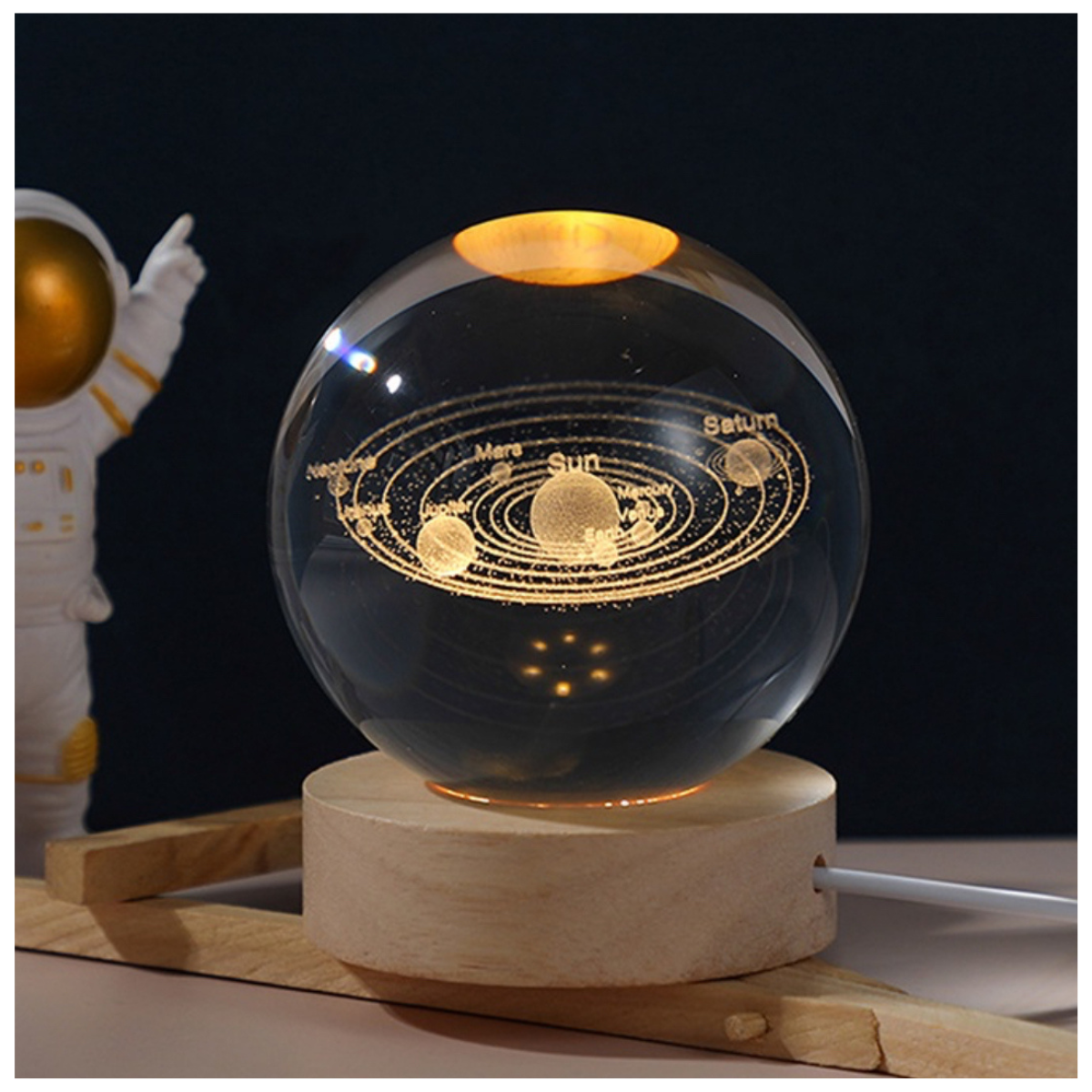 Lampara Nocturna 3D del Sistema Solar